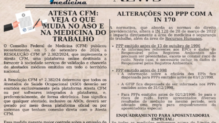 Imagem de A Resolução CFM nº 2.382/2024 introduz a plataforma Atesta CFM, que centraliza a emissão de Atestados de Saúde Ocupacional (ASOs), assegurando maior controle e validade nacional dos documentos.